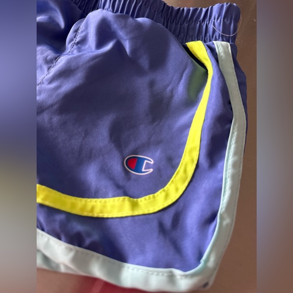 Girls Champion Running Shorts Purple/Lime SZ 2T - Picture 5 of 8